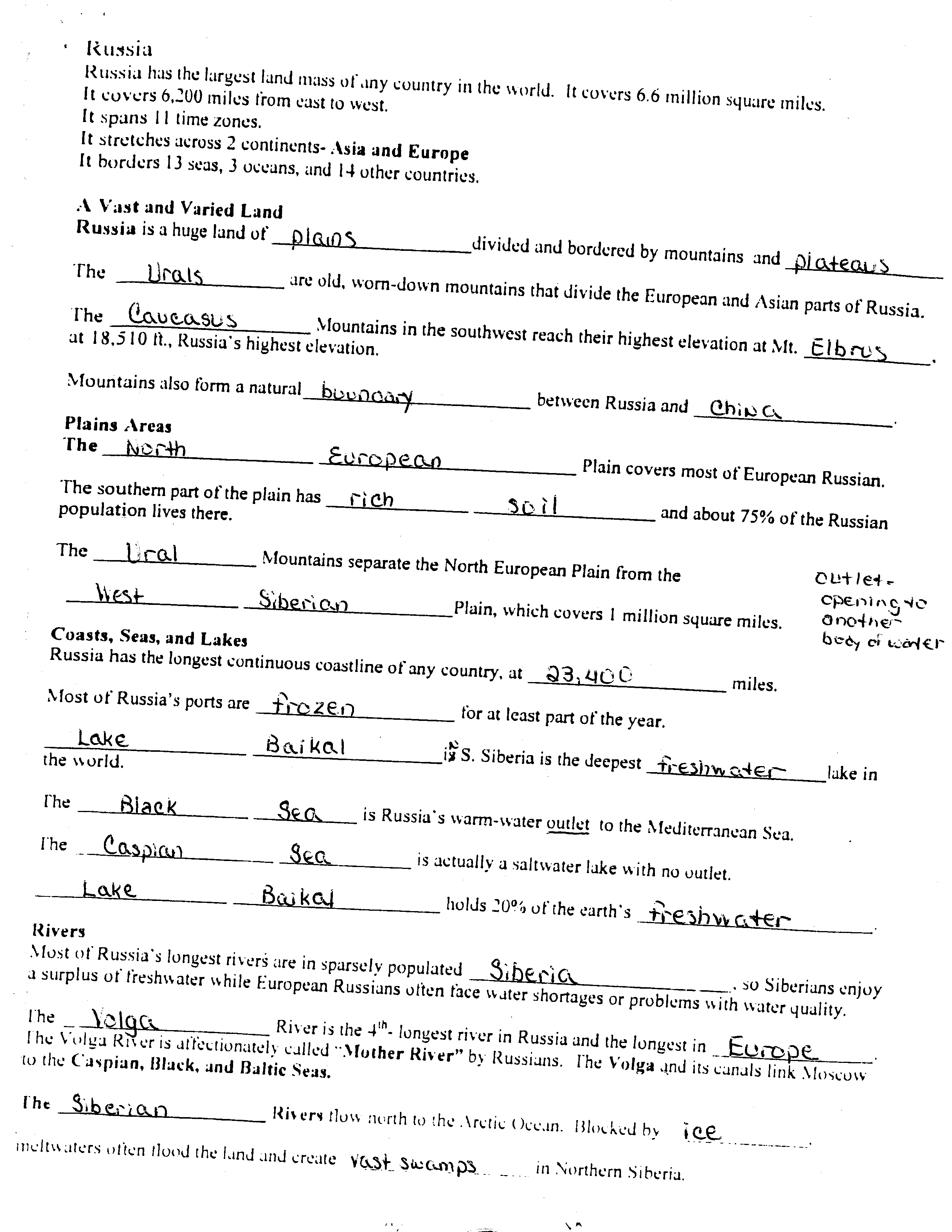 cold war vocabulary worksheet answer key